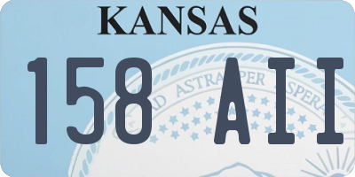 KS license plate 158AII