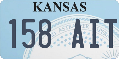 KS license plate 158AIT