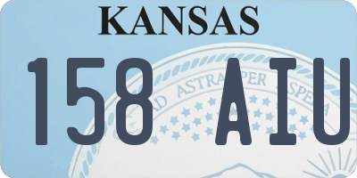 KS license plate 158AIU