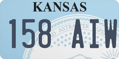 KS license plate 158AIW