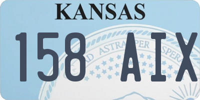 KS license plate 158AIX
