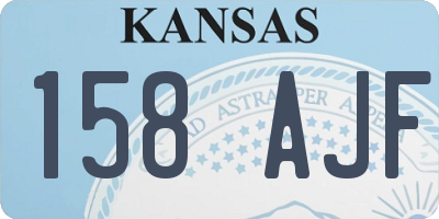 KS license plate 158AJF