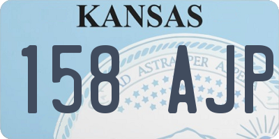KS license plate 158AJP