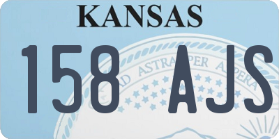 KS license plate 158AJS