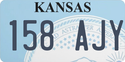 KS license plate 158AJY