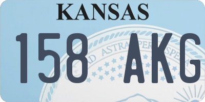 KS license plate 158AKG