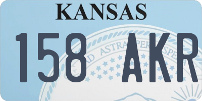 KS license plate 158AKR