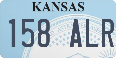 KS license plate 158ALR