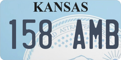 KS license plate 158AMB