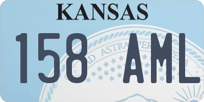 KS license plate 158AML