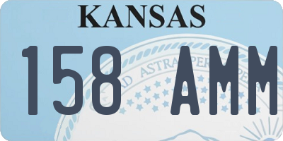 KS license plate 158AMM