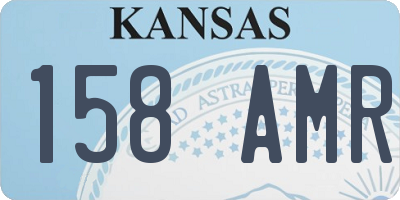 KS license plate 158AMR