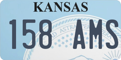 KS license plate 158AMS