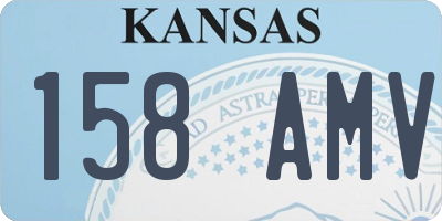 KS license plate 158AMV