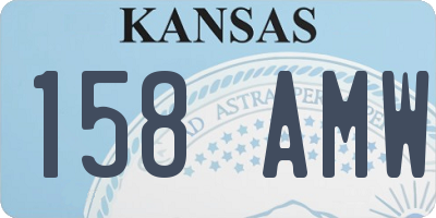 KS license plate 158AMW