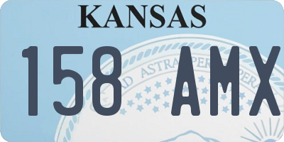 KS license plate 158AMX