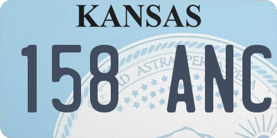 KS license plate 158ANC