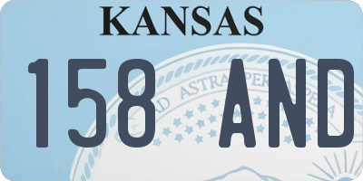 KS license plate 158AND