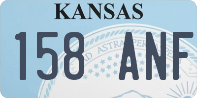 KS license plate 158ANF