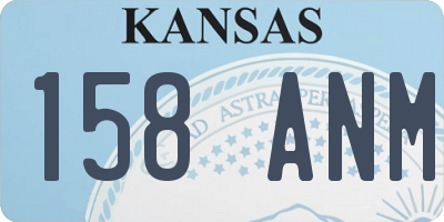 KS license plate 158ANM