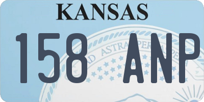 KS license plate 158ANP