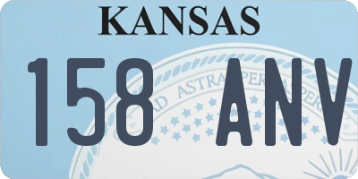 KS license plate 158ANV