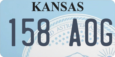KS license plate 158AOG