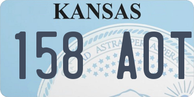 KS license plate 158AOT