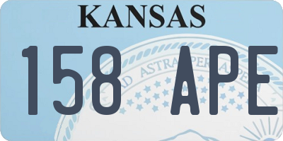 KS license plate 158APE