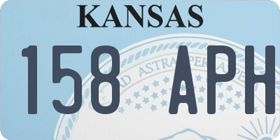 KS license plate 158APH