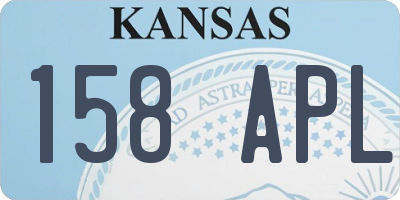 KS license plate 158APL