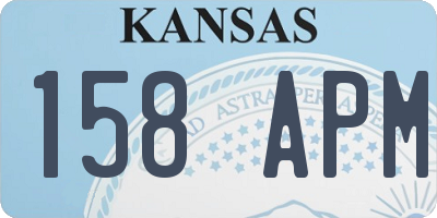 KS license plate 158APM