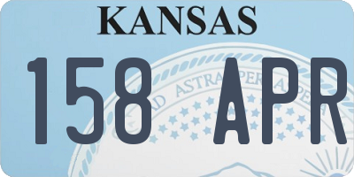 KS license plate 158APR