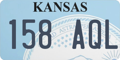 KS license plate 158AQL