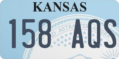 KS license plate 158AQS