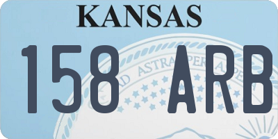 KS license plate 158ARB