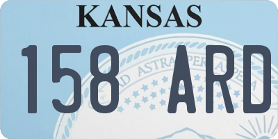 KS license plate 158ARD