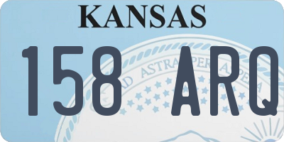 KS license plate 158ARQ