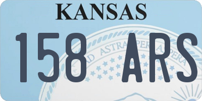 KS license plate 158ARS