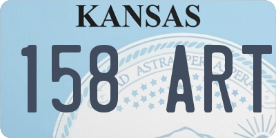 KS license plate 158ART