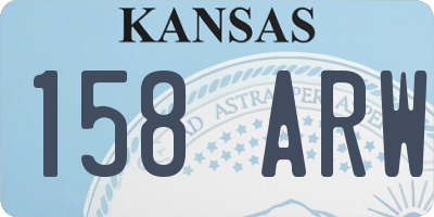 KS license plate 158ARW