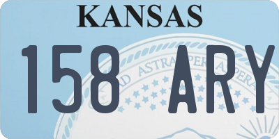 KS license plate 158ARY
