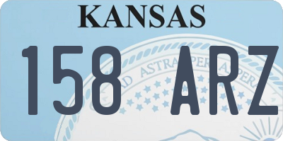 KS license plate 158ARZ