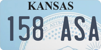 KS license plate 158ASA