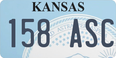 KS license plate 158ASC
