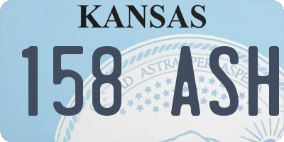 KS license plate 158ASH
