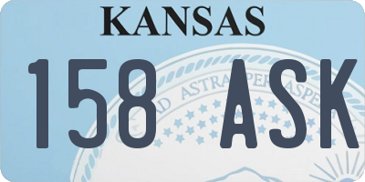 KS license plate 158ASK