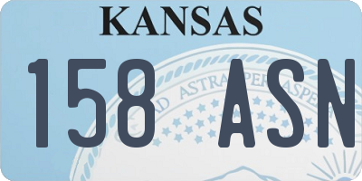 KS license plate 158ASN