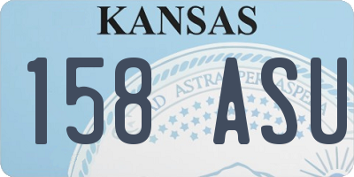 KS license plate 158ASU