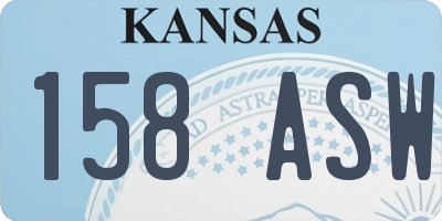 KS license plate 158ASW